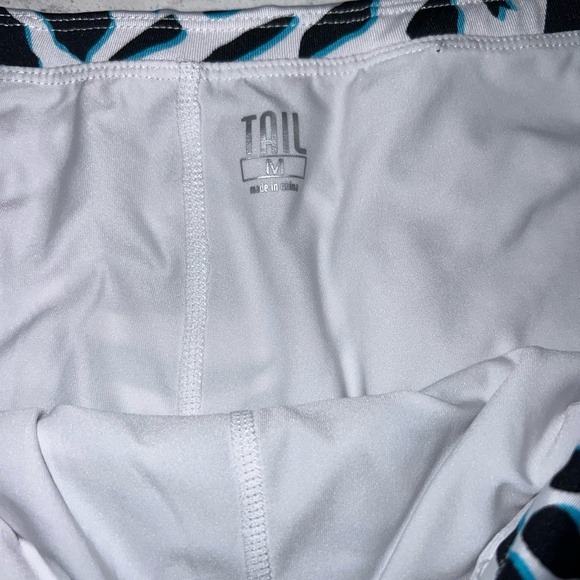 Tail Womens Medium Skort Black White Teal Golf Tennis Zipper Pockets - Picture 3 of 6